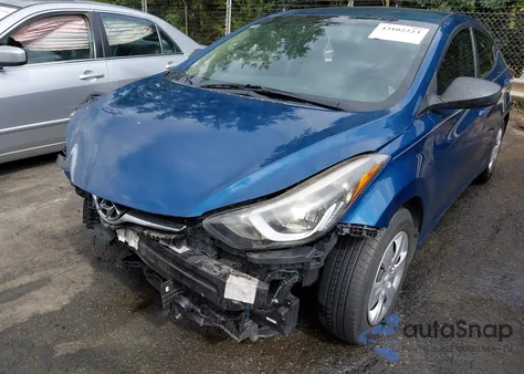 2016 Hyundai Elantra Se z USA, uszkodzony, nr VIN KMHDH4AE8GU618970